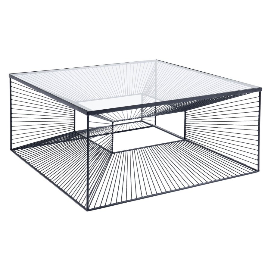 KARE DESIGN kvadratisk Dimension sofabord - glas og stl (80x80)