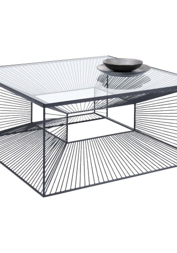 KARE DESIGN kvadratisk Dimension sofabord - glas og stl (80x80)