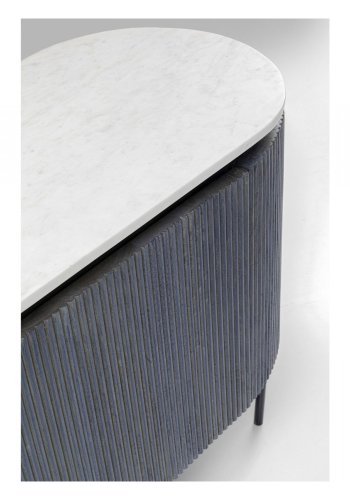 KARE DESIGN oval Glenn sknk, m. 2 lger - gr mangotr og stl