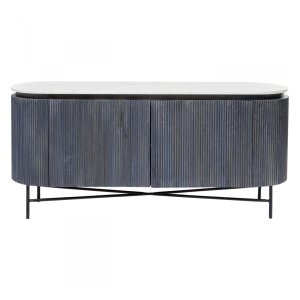 KARE DESIGN oval Glenn sknk, m. 2 lger - gr mangotr og stl