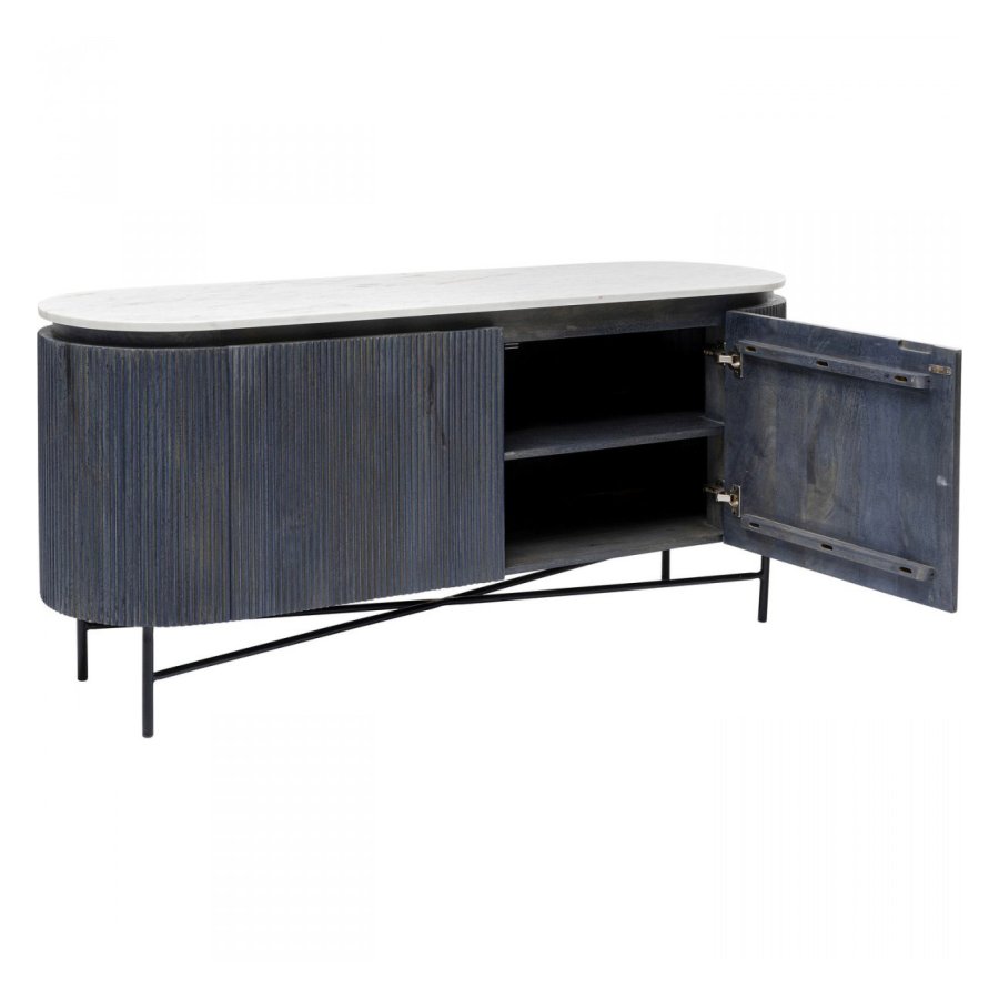 KARE DESIGN oval Glenn sknk, m. 2 lger - gr mangotr og stl