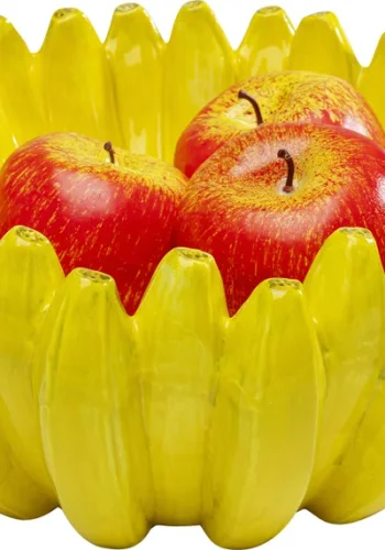 KARE DESIGN Deco Bananas skl, rund - gul keramik (30)