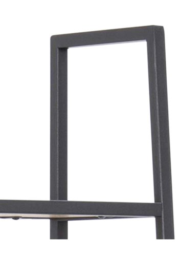 ACT NORDIC Seaford reol skr - natur/sort papirvildeg/metal, m. 5 hylder(H:174,5cm x77cm x 36cm)