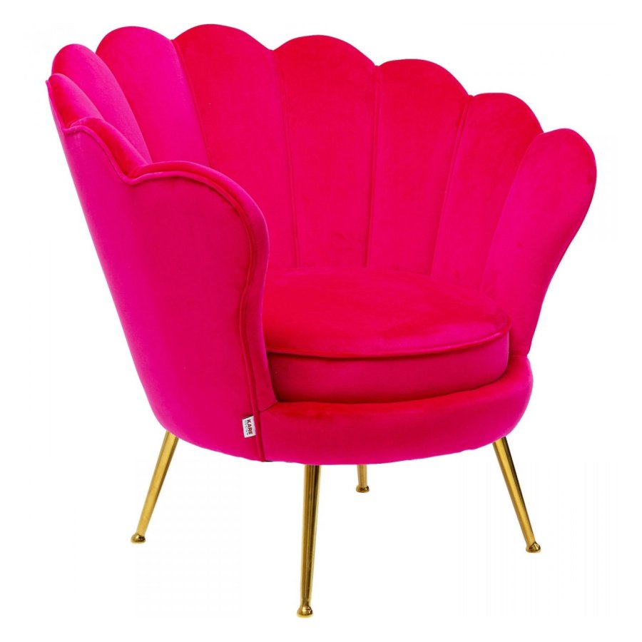 KARE DESIGN Water Lily Pink lnestol, m. armln - pink polyester og stl