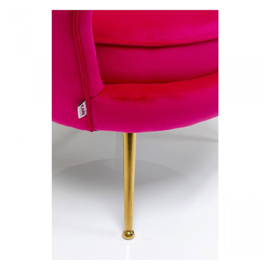 KARE DESIGN Water Lily Pink lnestol, m. armln - pink polyester og stl