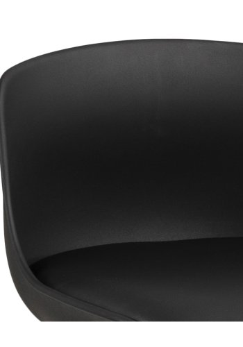 ACT NORDIC Tina Barhocker - schwarzer Kunststoff/Kunstleder/Metall