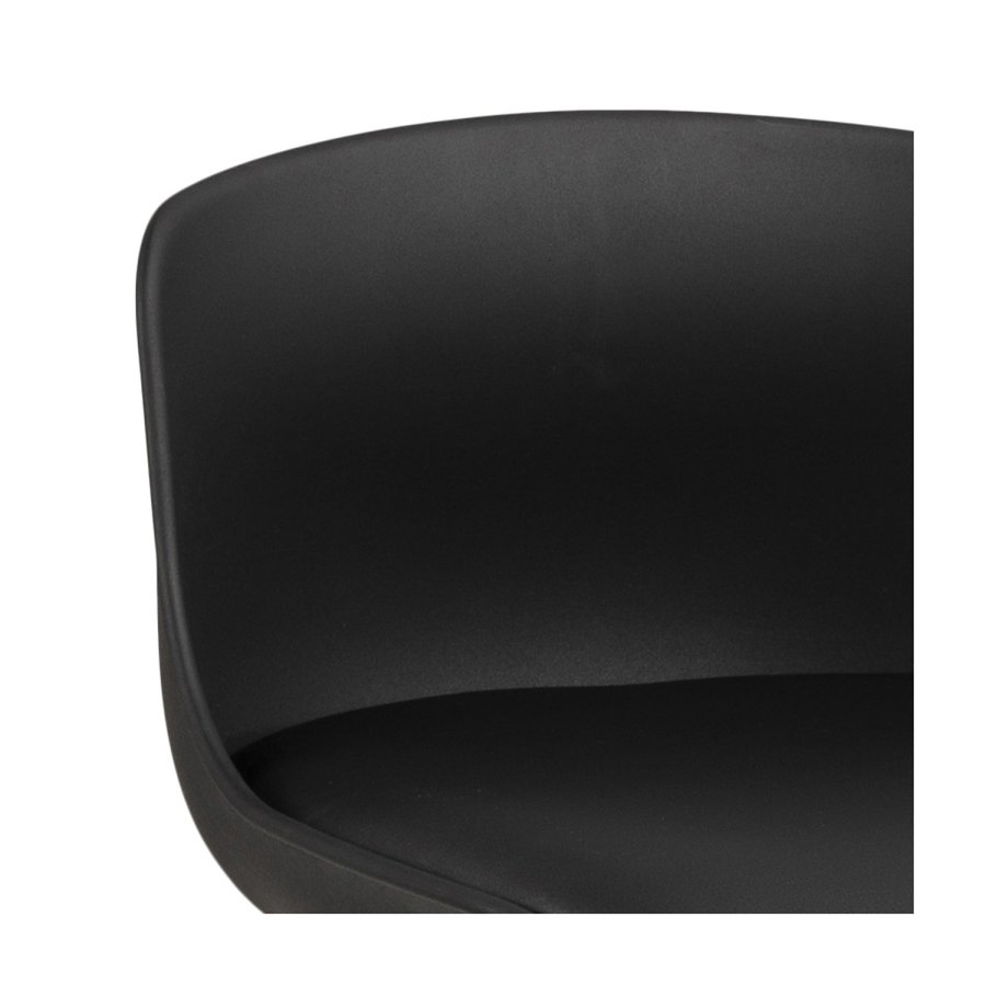 ACT NORDIC Tina Barhocker - schwarzer Kunststoff/Kunstleder/Metall