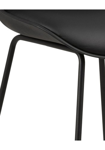 ACT NORDIC Tina Barhocker - schwarzer Kunststoff/Kunstleder/Metall