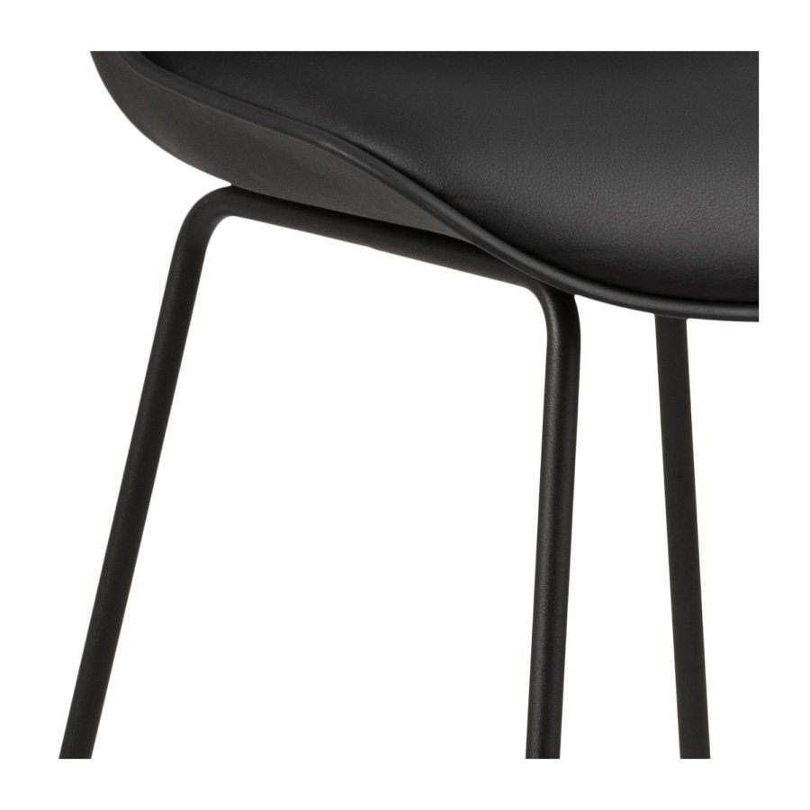 ACT NORDIC Tina Barhocker - schwarzer Kunststoff/Kunstleder/Metall