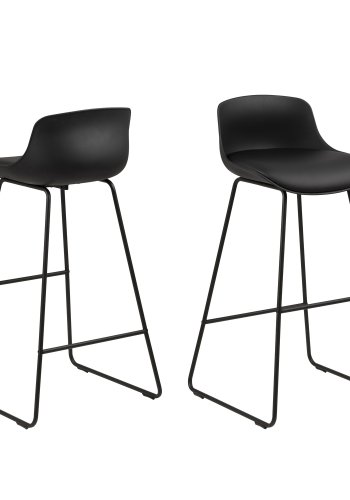 ACT NORDIC Tina Barhocker - schwarzer Kunststoff/Kunstleder/Metall