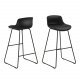 ACT NORDIC Tina Barhocker - schwarzer Kunststoff/Kunstleder/Metall