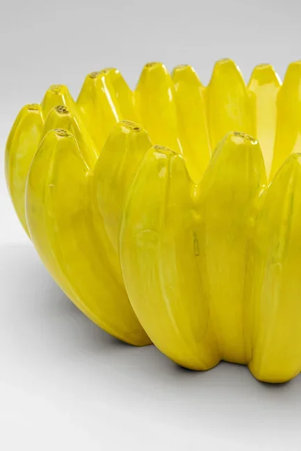 KARE DESIGN Deco Bananas skl, rund - gul keramik (30)