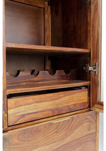 KARE DESIGN Ravello vitrineskab, m. 4 lger - glas og brun sheeshamtr 