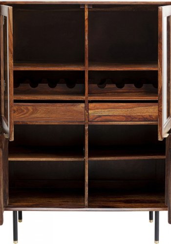 KARE DESIGN Ravello vitrineskab, m. 4 lger - glas og brun sheeshamtr 