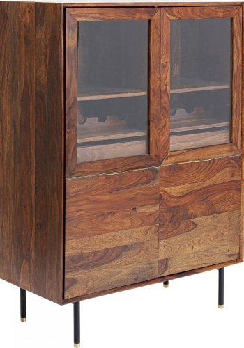 KARE DESIGN Ravello vitrineskab, m. 4 lger - glas og brun sheeshamtr 