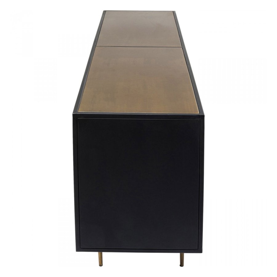 KARE DESIGN rektangulr Terrazzo sknk, m. 4 lger - multifarvet terrazzo og messing stl