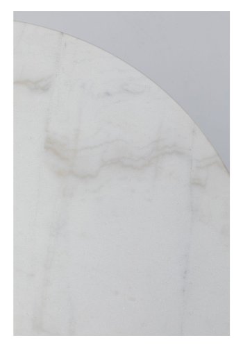 KARE DESIGN rundt Kaffeehaus Hvitt salongbord - hvit marmor og svart stl (60)