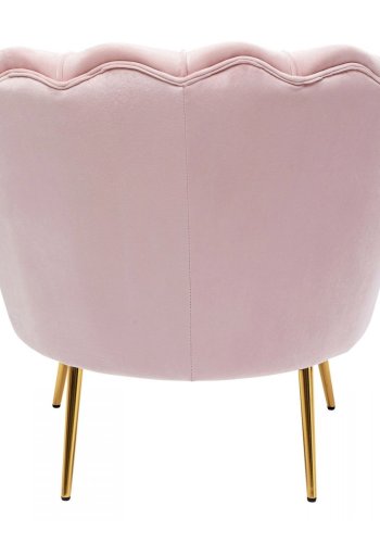 KARE DESIGN Vatten Lily Posa Ftlj, med Armstd - Rosa Polyester och Stl