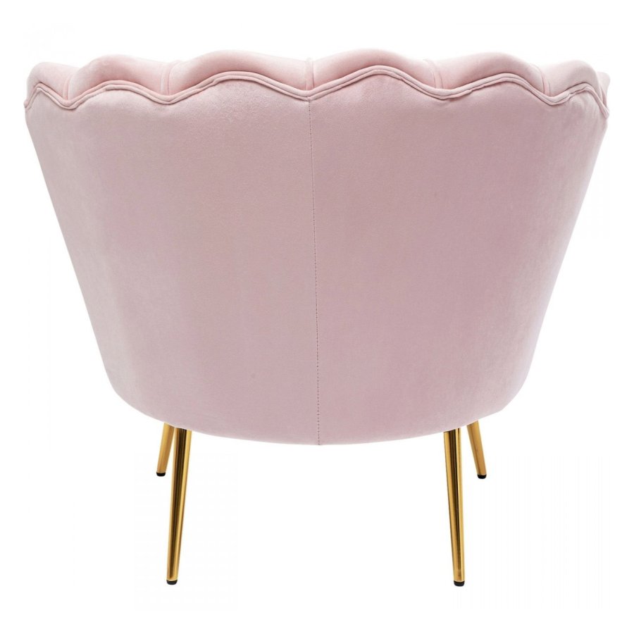 KARE DESIGN Vatten Lily Posa Ftlj, med Armstd - Rosa Polyester och Stl
