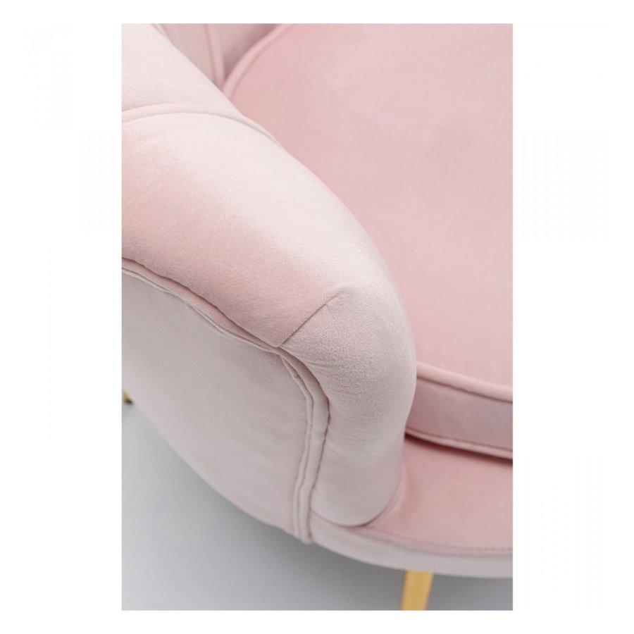 KARE DESIGN Vatten Lily Posa Ftlj, med Armstd - Rosa Polyester och Stl