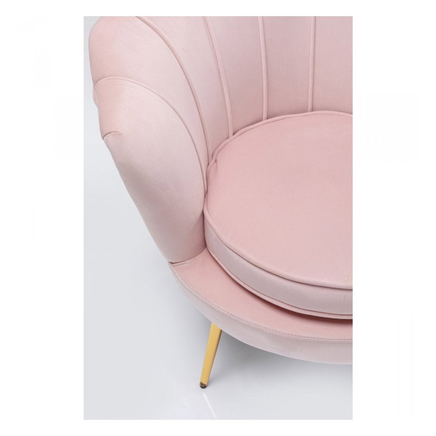 KARE DESIGN Vatten Lily Posa Ftlj, med Armstd - Rosa Polyester och Stl