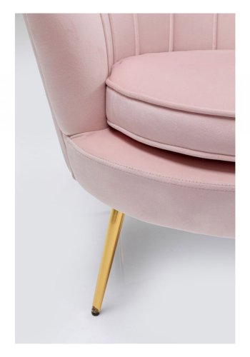 KARE DESIGN Vatten Lily Posa Ftlj, med Armstd - Rosa Polyester och Stl
