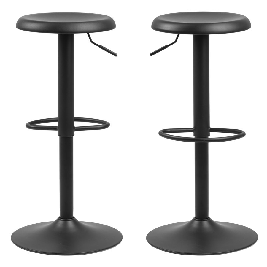 ACT NORDIC Finch barstol - svart metall, med trompetfot