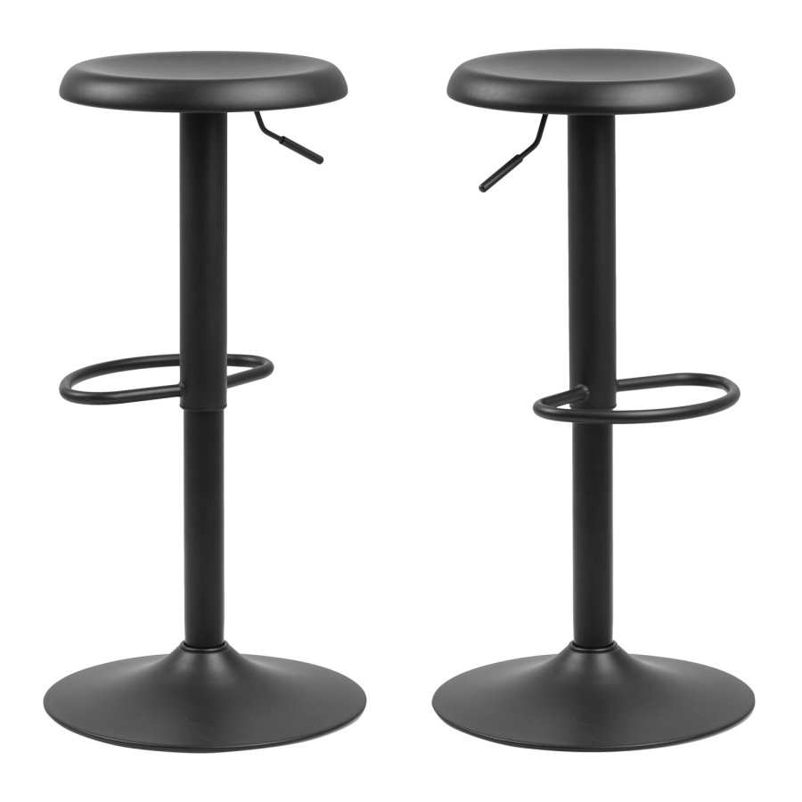 ACT NORDIC Finch barstol - svart metall, med trompetfot