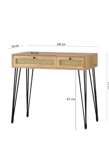 NORDVRK Sahra arbeidsbord, eik Sort