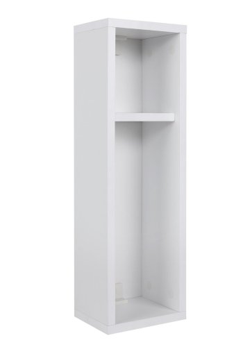 FUNZI LIVING Turra nattbord, m. 1 hylle - hvit melamin (20x15)