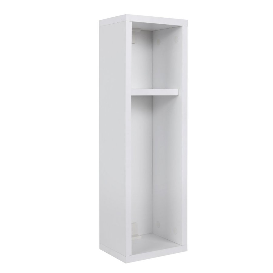 FUNZI LIVING Turra nattbord, m. 1 hylle - hvit melamin (20x15)