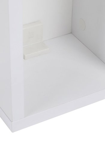 FUNZI LIVING Turra nattbord, m. 1 hylle - hvit melamin (20x15)