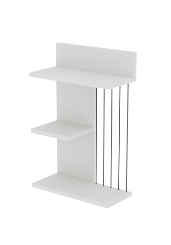 FUNZI LIVING Kinik vegghylle - hvit melamin