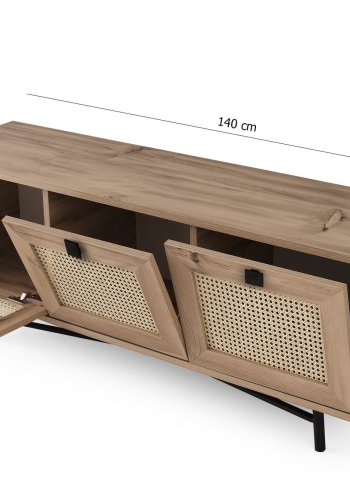 NORDVRK Alcazar TV-stativ, eik Sort