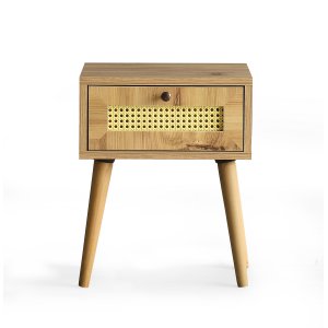 NORDVÄRK Euromos natbord, m. skuffe - egetrsfarvet melamin og tr (40x35)