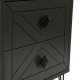 FUNZI LIVING Luna nattbord, m. 2 skuffer - antrasittgr melamin og antrasittgr metall (50x40)