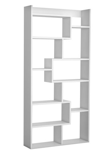 FUNZI LIVING Kuttap Bücherregal - weißes Melamin