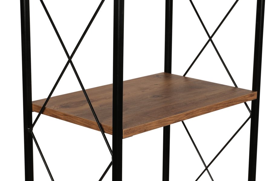 FUNZI LIVING Tervel Bücherregal, m. 2 Türen und 4 Regale - kieferfarbenes Melamin