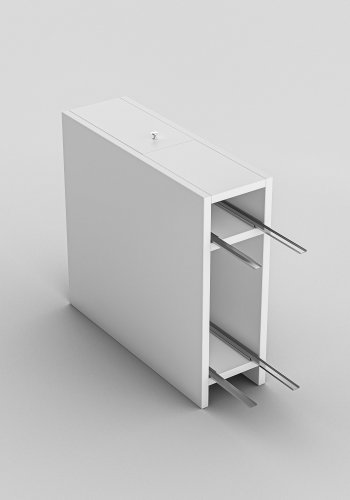 FUNZI LIVING Calencia Badezimmerschrank, m. 2 Schubladen - weißes Melamin