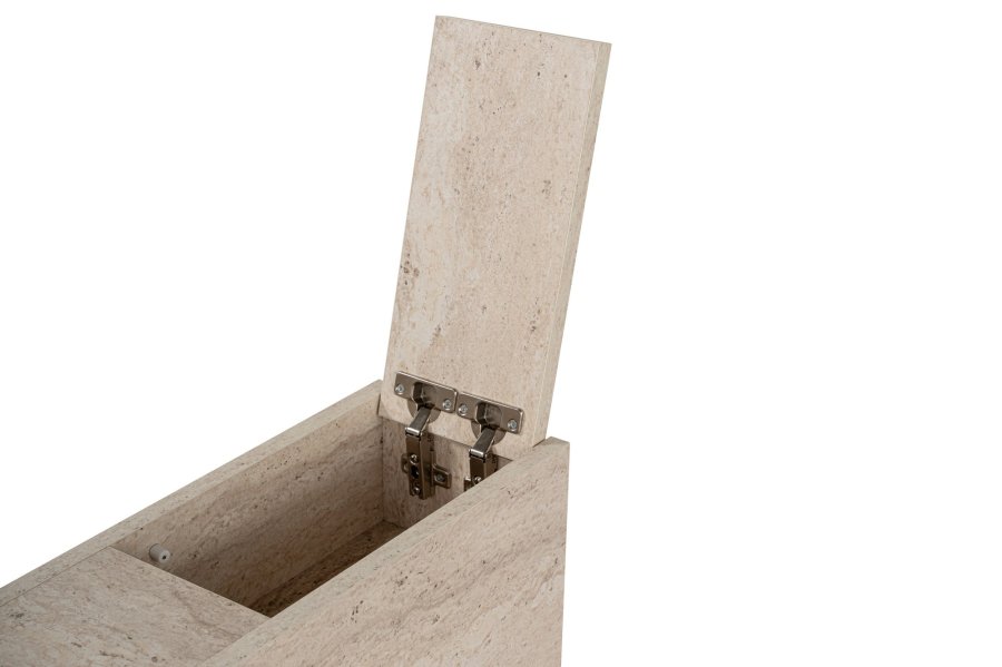 FUNZI LIVING Calencia baderomsskap, med 1 dr og 2 skuffer - travertin melamin