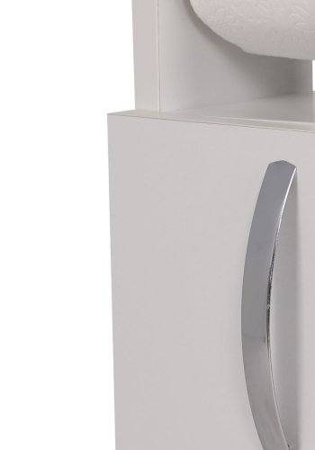 FUNZI LIVING Star baderomsskap, m. 1 dr og 1 toalettrullholder - hvit melamin