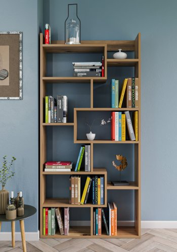 FUNZI LIVING Kuttap Bücherregal - kieferfarbenes Melamin