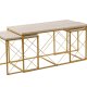 NORDVÄRK Defne - guld, travertin sofabordsst