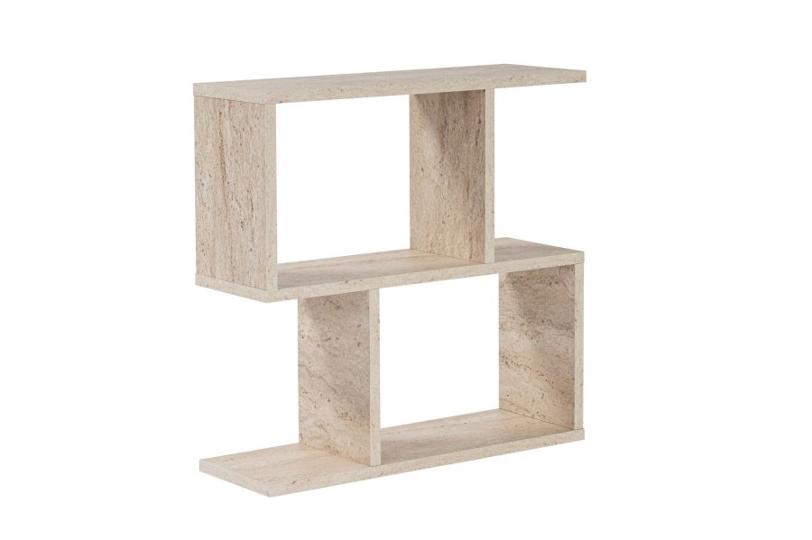 NORDVRK Life sidebord, med 2 hyller, rektangulrt - travertin melamin (60x20)