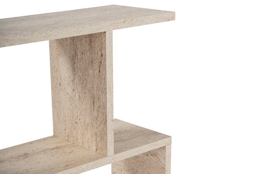 NORDVRK Life sidebord, med 2 hyller, rektangulrt - travertin melamin (60x20)