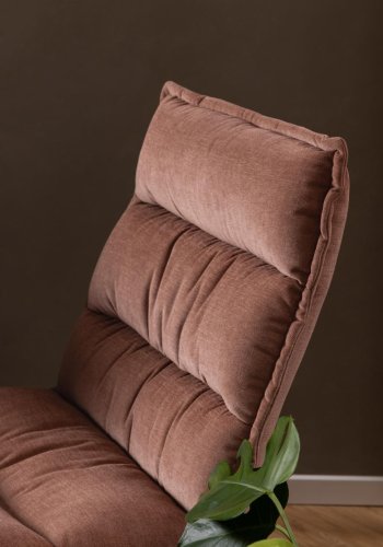 ACT NORDIC Blizzard Drehstuhl - palisanderfarbener Stoff und schwarzer Stahl