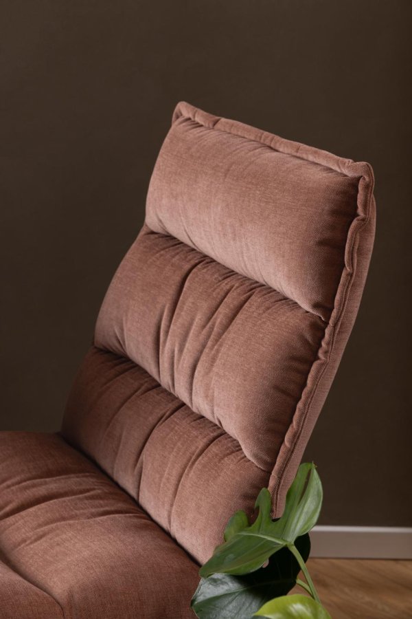 ACT NORDIC Blizzard Drehstuhl - palisanderfarbener Stoff und schwarzer Stahl