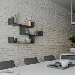 FUNZI LIVING Tibet vghylde - antracitgr melamin