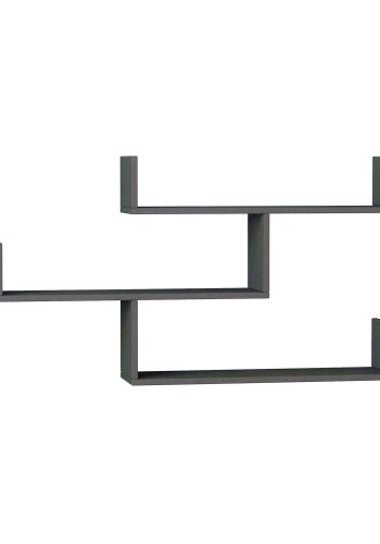 FUNZI LIVING Tibet vegghylle - antrasittgr melamin