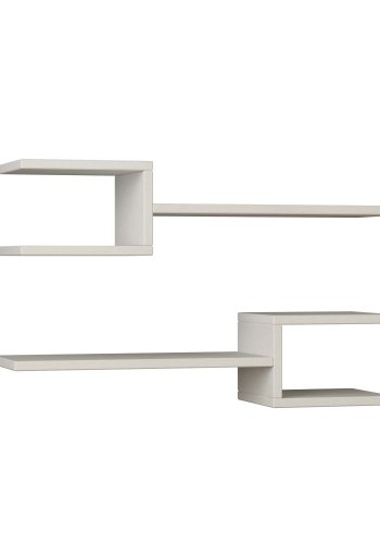 NORDVRK Gaffelvegghylle - hvit melamin (sett med 2)